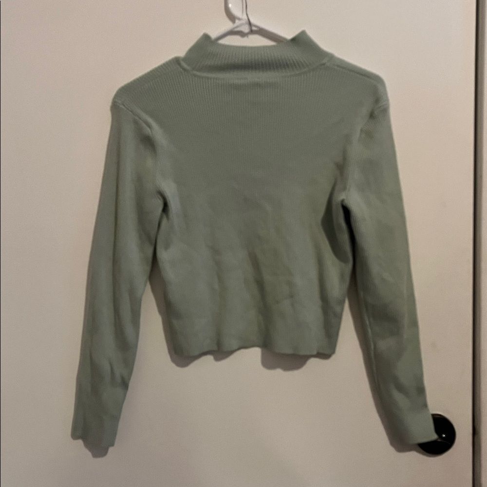 Divided Light Green Ribbed Long Sleeve Top - Picture 2 of 2